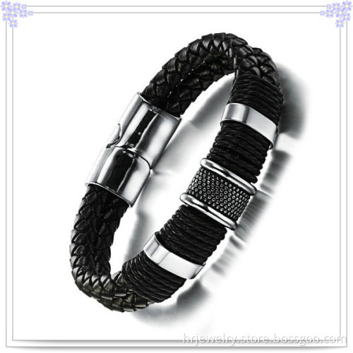 Leather Jewelry Men's Fashion Leather Bracelet (HR6120)